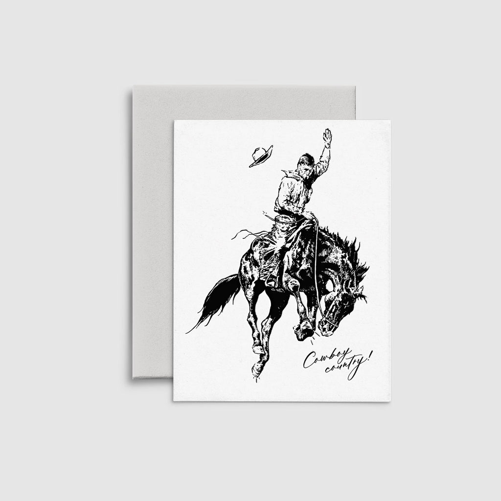 Cowboy No. 2 - Letterpress Greeting Card (Case of 4)