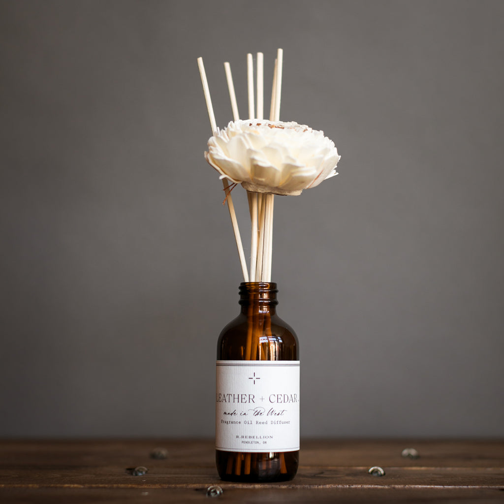 Leather + Cedar Reed Diffuser