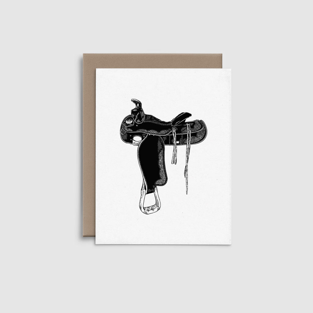 Saddle - Letterpress Greeting Card (Case of 4)