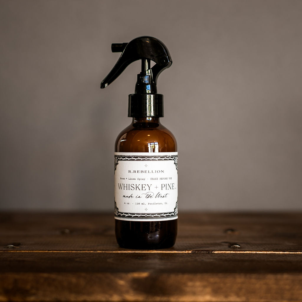 Whiskey + Pine Room + Linen Spray 4 oz.